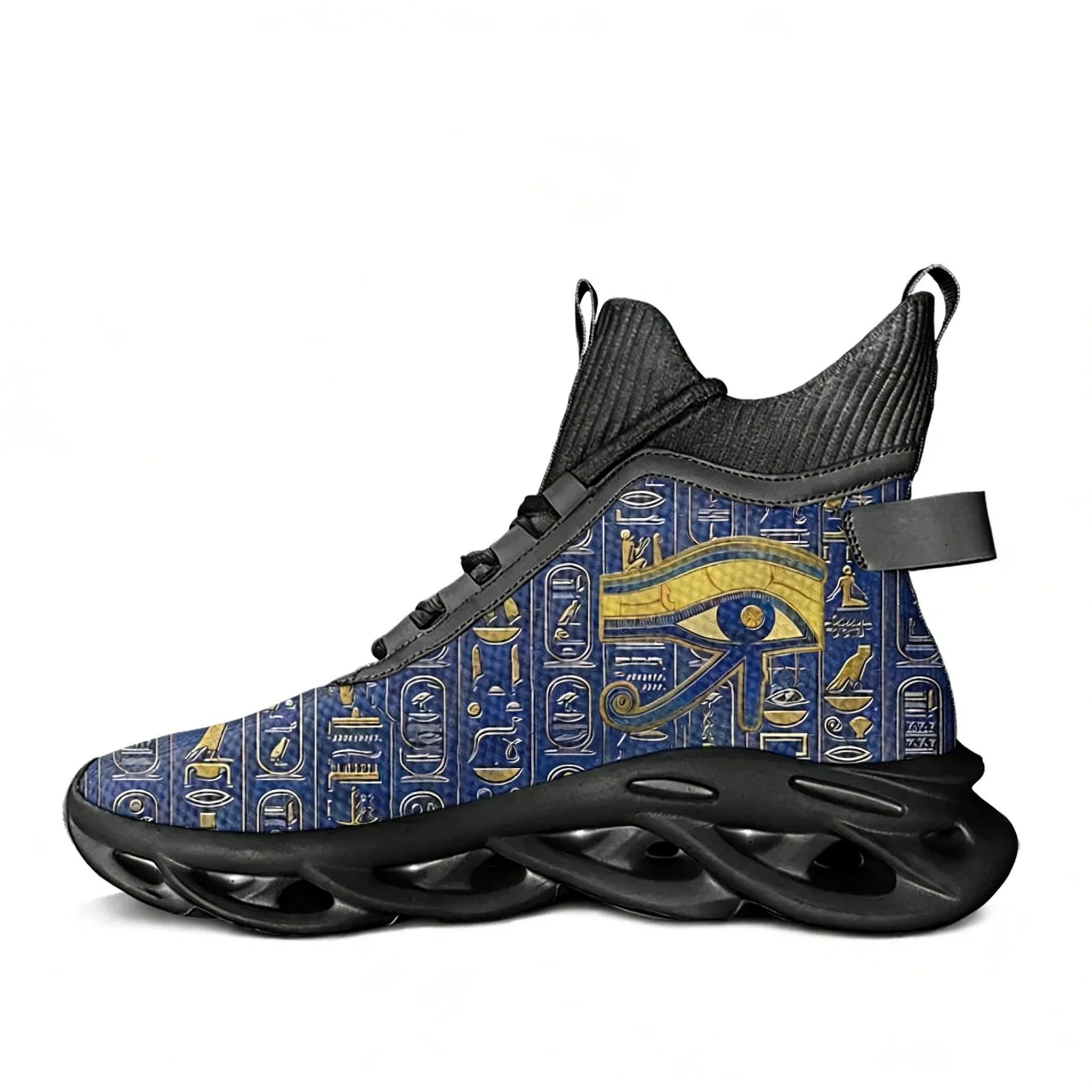 Women Shoes Egypt - Horus, ägyptischer Gott, Auge Ägyptens, High-Top-Flats-Sneaker
