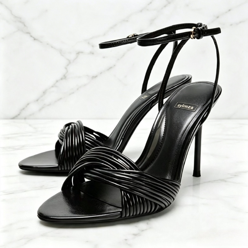 Women Shoes Luxury Brand - Modische Crossover-Vorderriemen Stiletto-Sandalen für Damen, Sexy