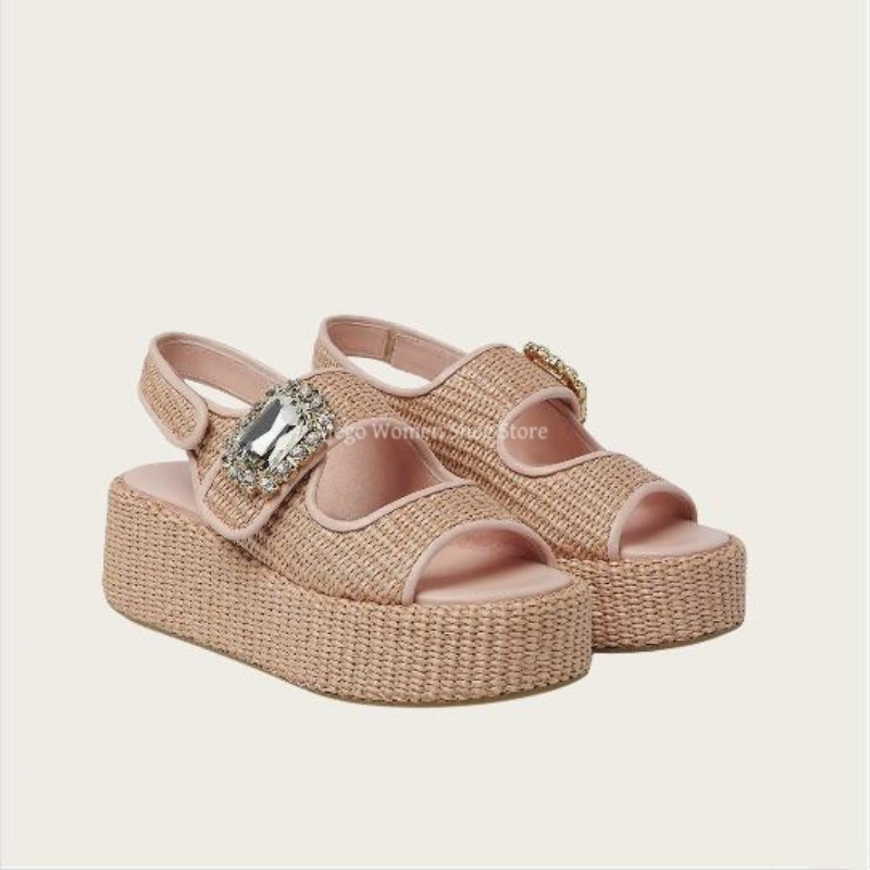 Women'S Shoes Hands Free - Hanfgewebte Sandalen mit dicken Sohlen für
