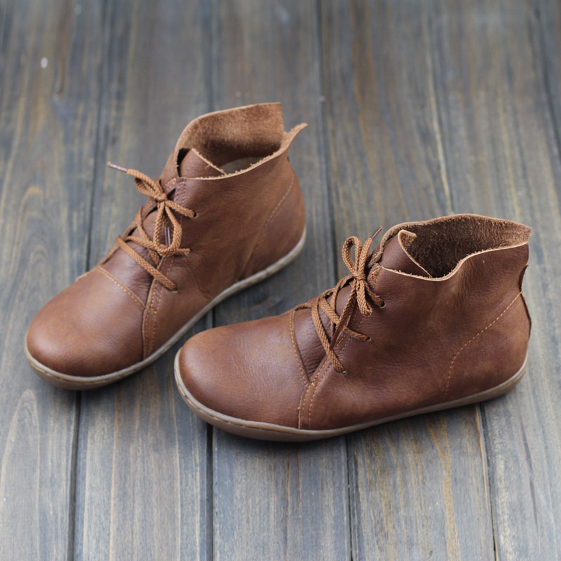 Women'S Shoes Hands Free - Damen Stiefeletten plus Größe handgemachte Echt