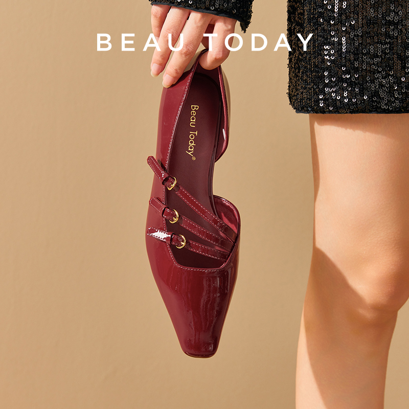Women Shoes Elegant - BEAUTODAY Pumps für Damen, Lackleder, spitze