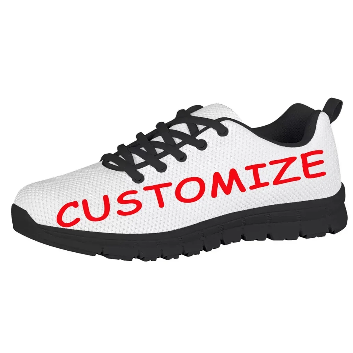 Women Shoes Logo - Personalisierte Schuhe mit schwarzer Sohle, flache