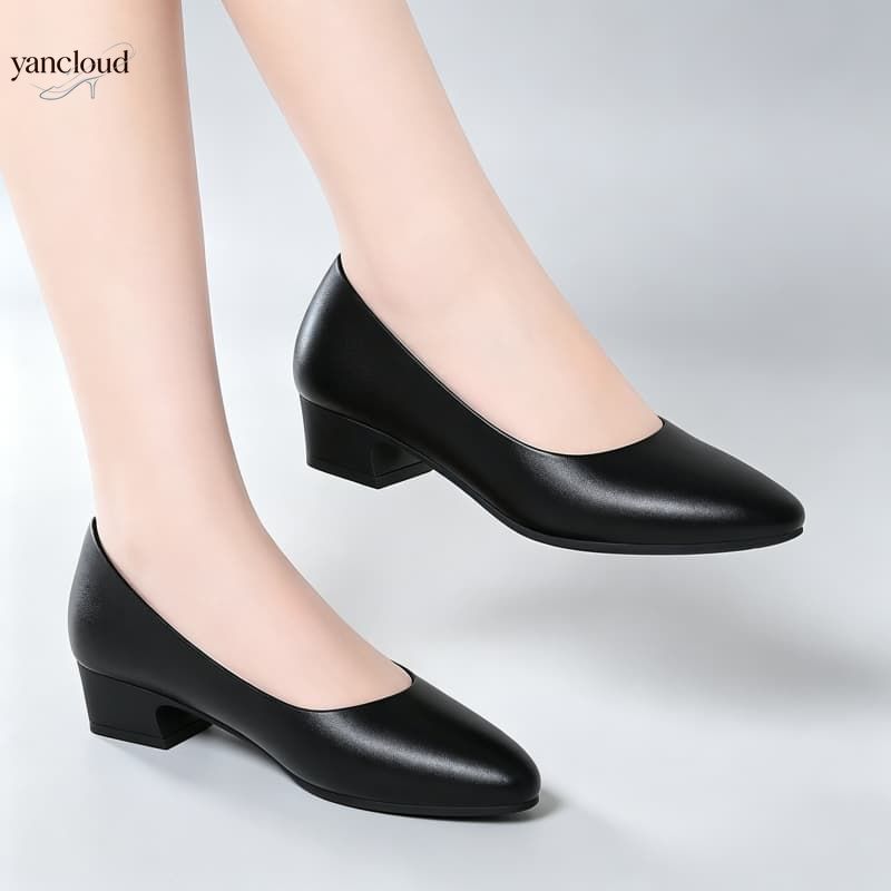 Women Shoes Elegant - Elegante Damen-Softlederschuhe in Schwarz, Pumps für