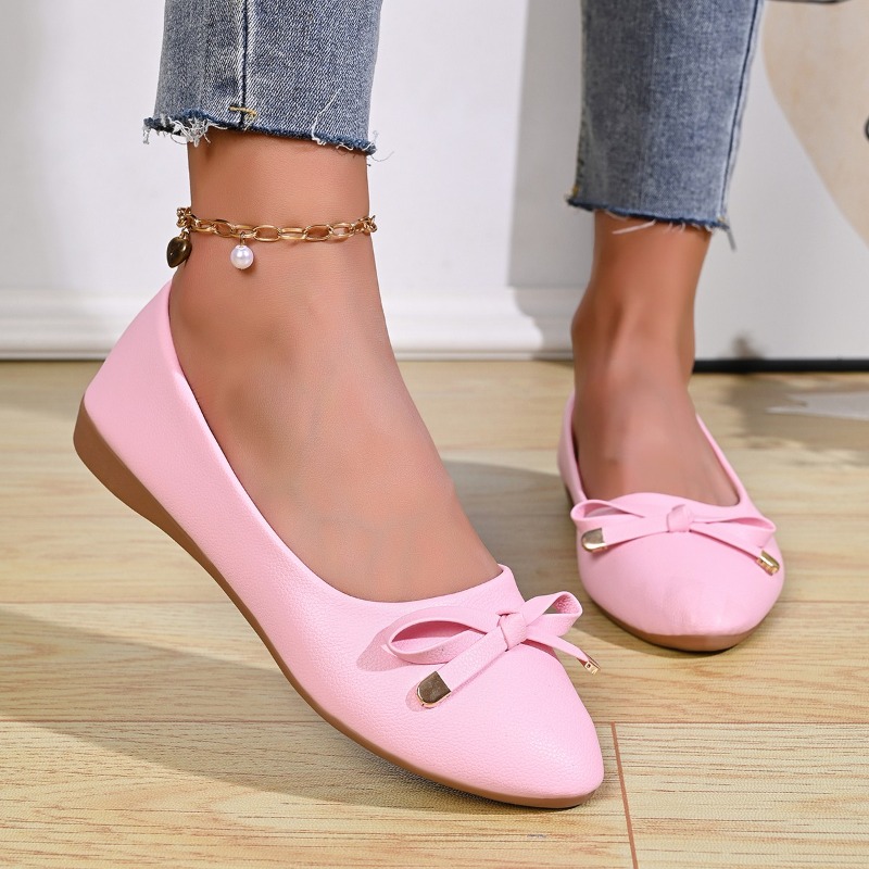 Women Shoes Elegant - Flache Schleifenschuhe mit weicher Sohle, bequeme