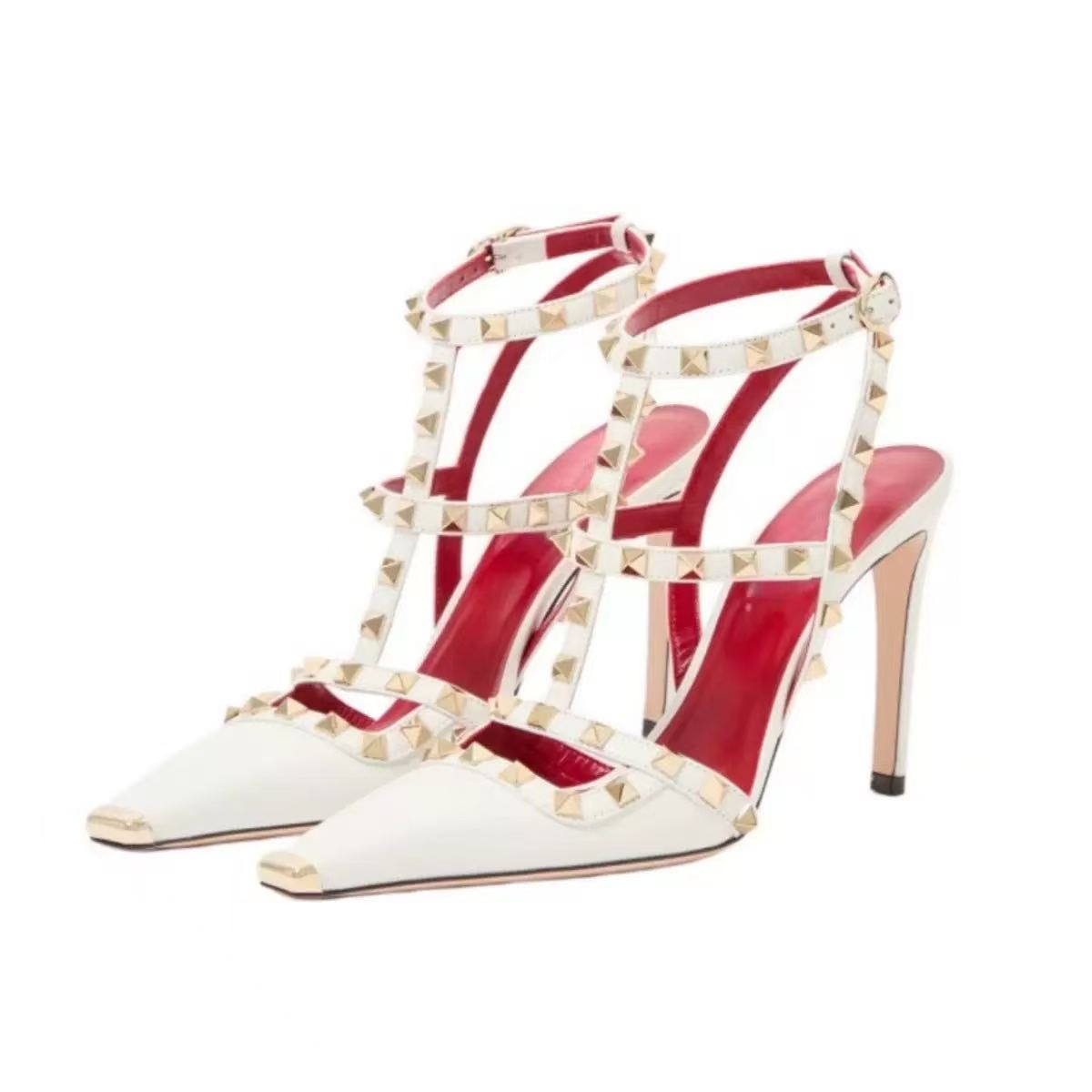 Gladiator Sandal Women - Damen High Heels mit Nieten und