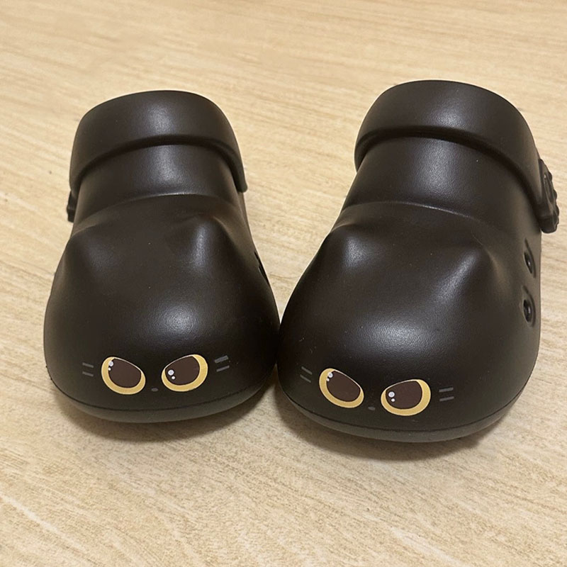 Women'S Shoes Clogs - Neue kreative schwarze Katzenpantoffeln für Damen,