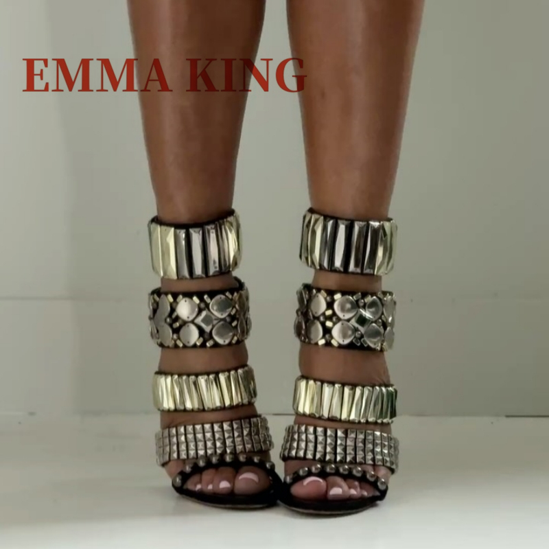 Schwarz verzierte Knöchelrieme – Gladiator Sandal Women Bewertung und Preis