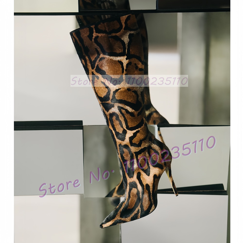 Kniehohe Stiefel mit Leoparden – Leopard Print Heels Bewertung und Preis