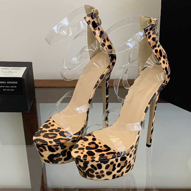 Eilyken PVC Transparente dünne – Leopard Print Heels Bewertung und Preis