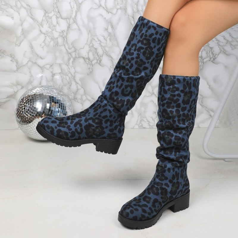 Winter Damen Stiefel mit Block – Leopard Print Heels Bewertung und Preis