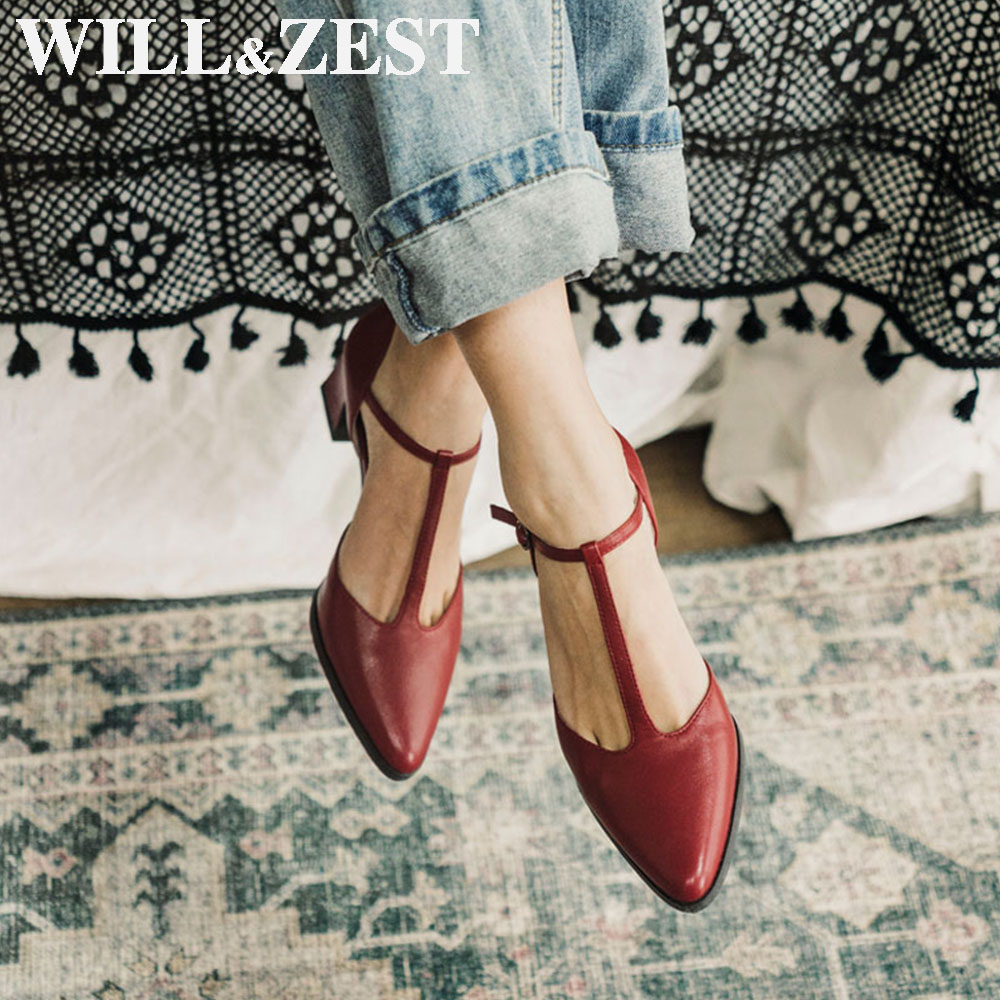 Will & Zest gelbe Pumps T-Riem – Women'S Shoes Burgundy Bewertung und Preis