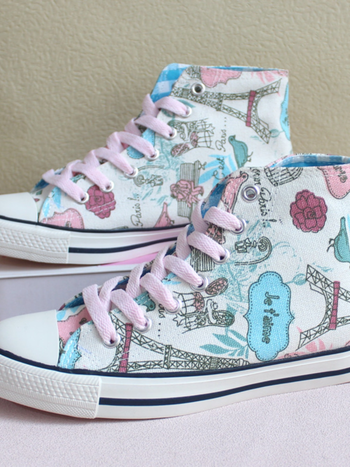 Cartoon Handbemalte Neue High  – Women'S Shoes Hands Free Bewertung und Preis