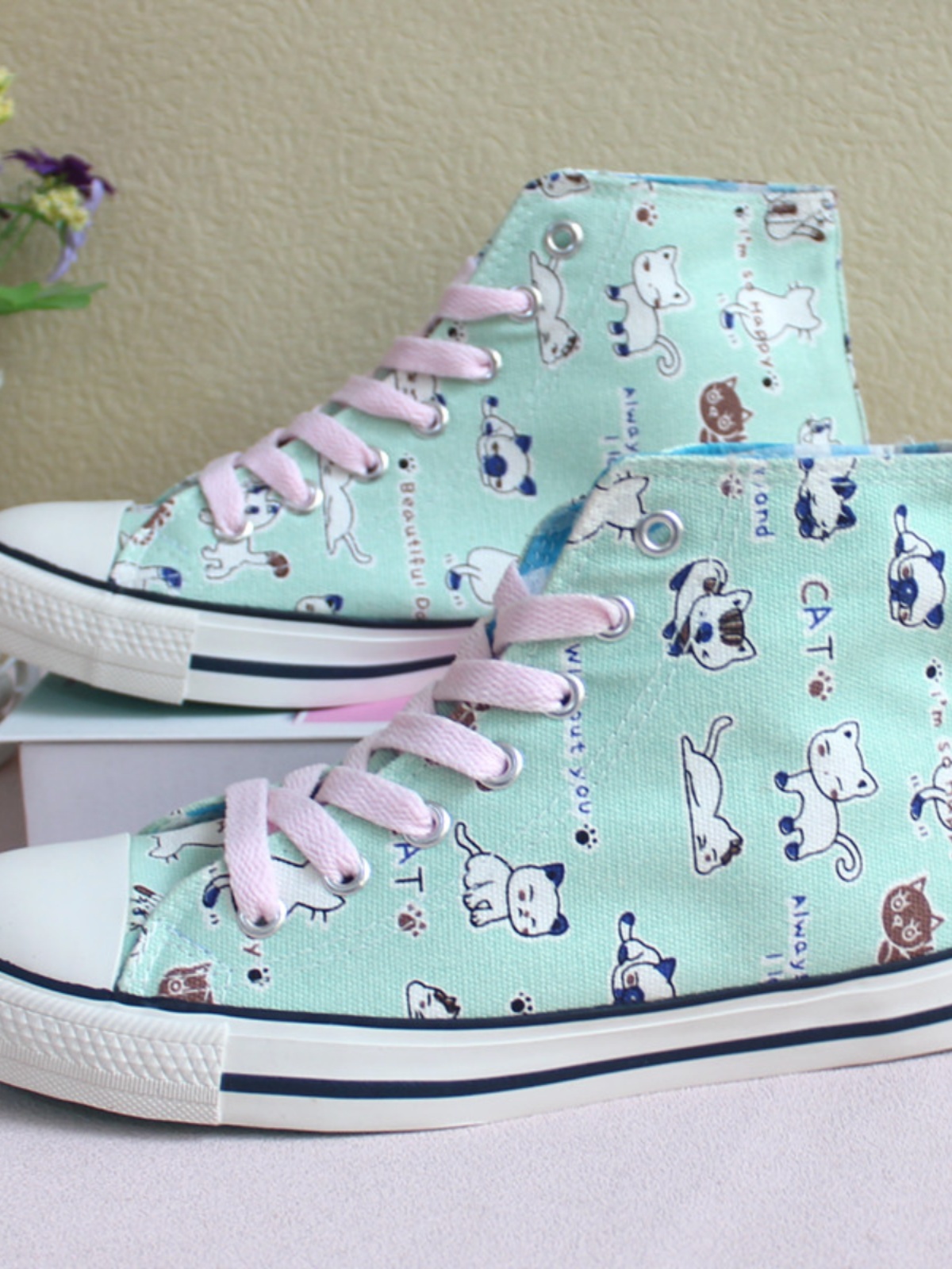 Cartoon Handbemalte Neue High  – Women'S Shoes Hands Free Bewertung und Preis