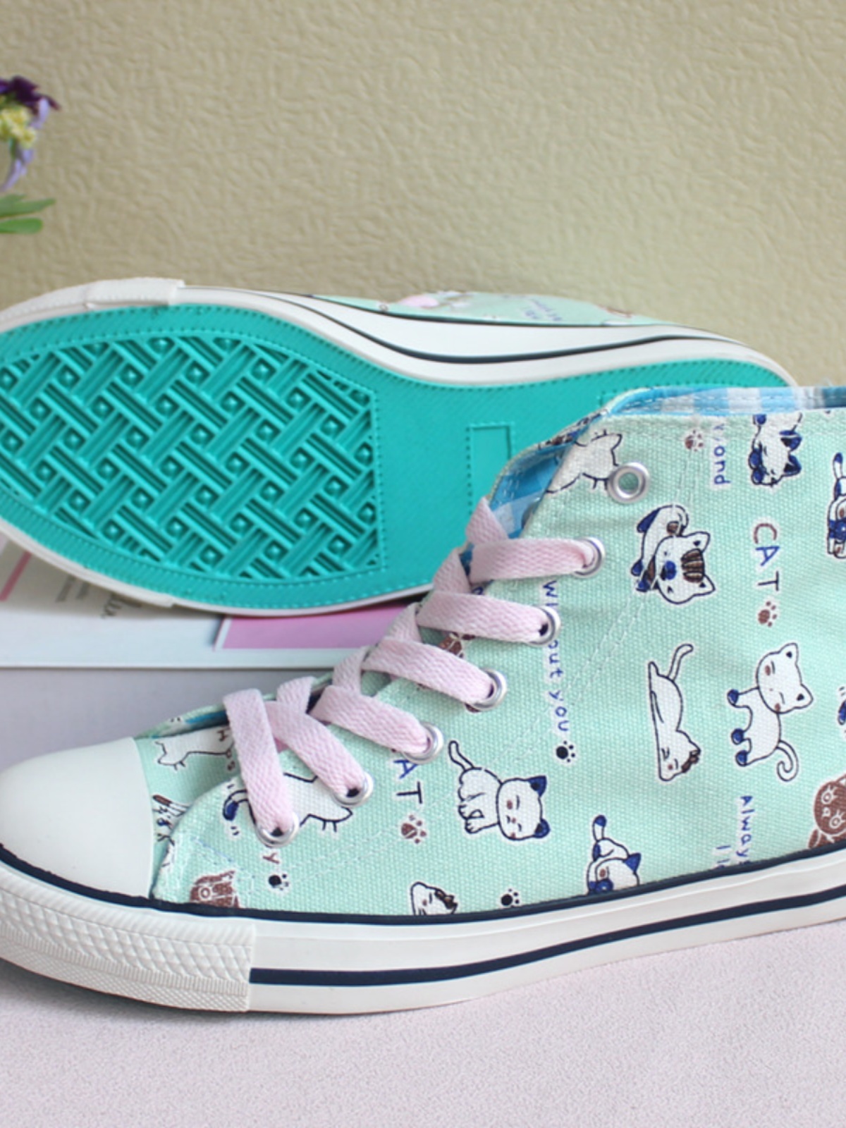 Cartoon Handbemalte Neue High  – Women'S Shoes Hands Free Bewertung und Preis
