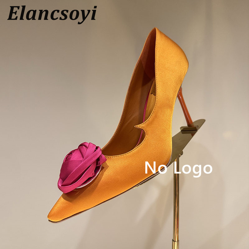 Rosenblüten-Dekor Hochhackige  – Women Shoes Logo Bewertung und Preis