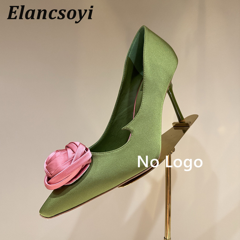 Rosenblüten-Dekor Hochhackige  – Women Shoes Logo Bewertung und Preis