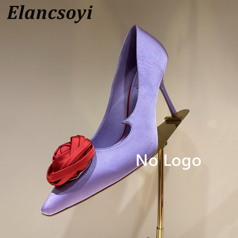 Rosenblüten-Dekor Hochhackige  – Women Shoes Logo Bewertung und Preis