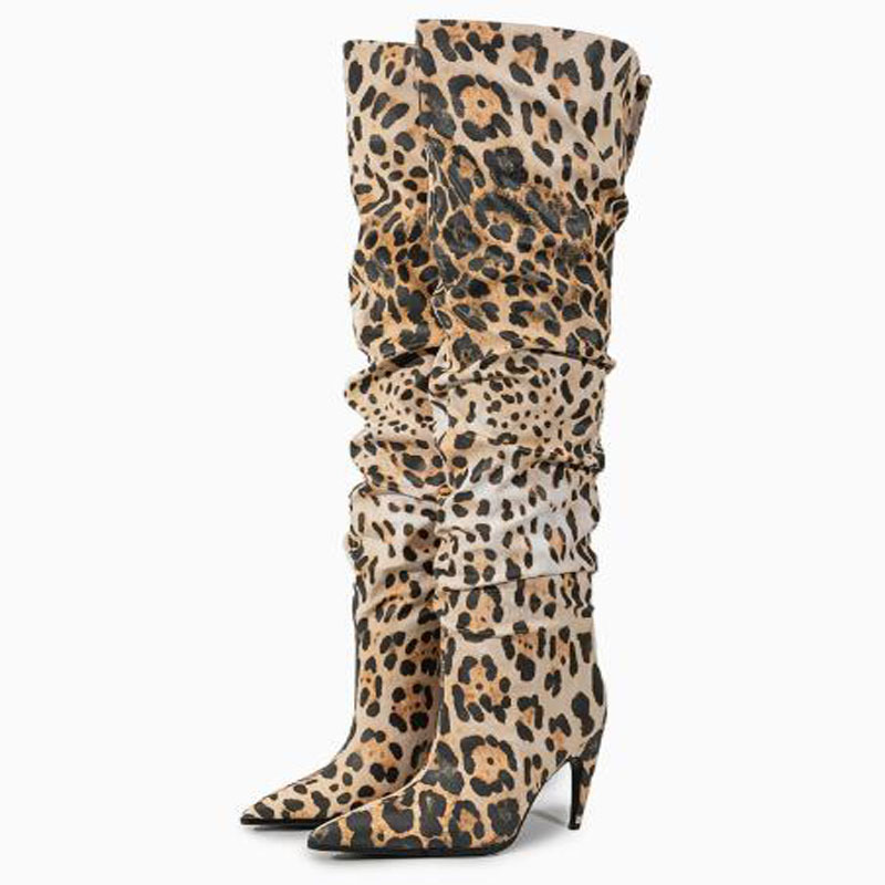 Sexy Leopardenmuster-Stiefel m – Leopard Print Heels Bewertung und Preis