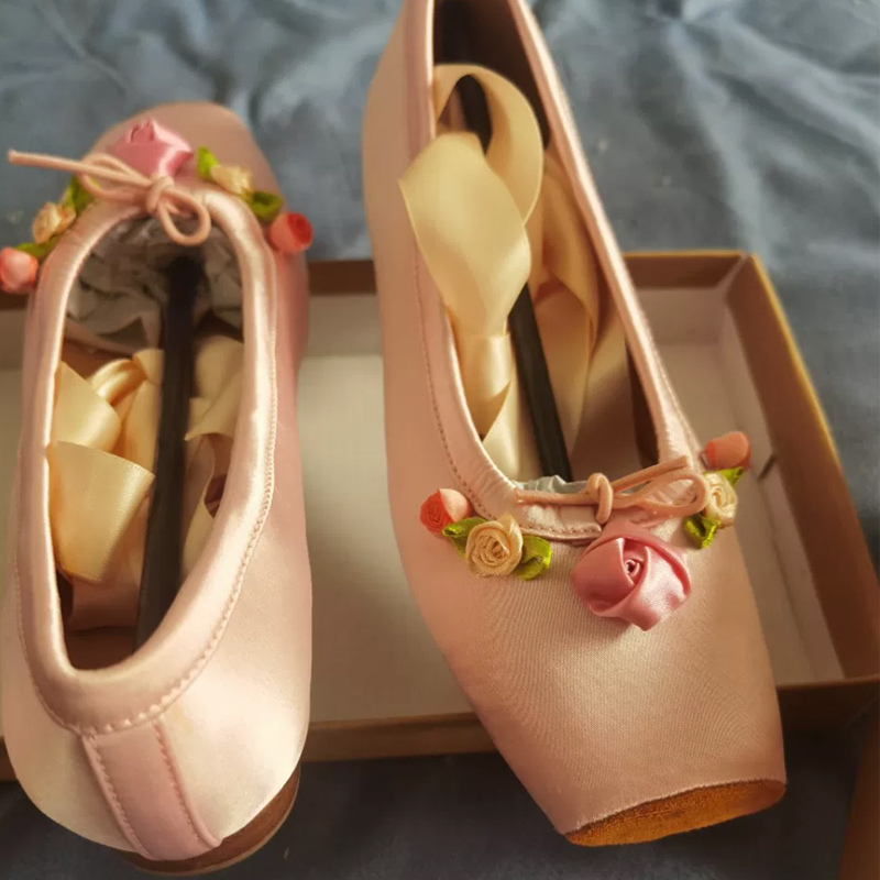 Damen Rosa Satin Mary Jane Sch – Ribbon Tie Heel Bewertung und Preis