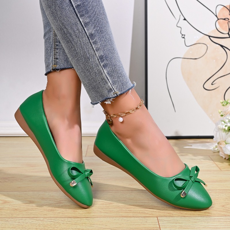 Flache Schleifenschuhe mit wei – Women Shoes Elegant Bewertung und Preis
