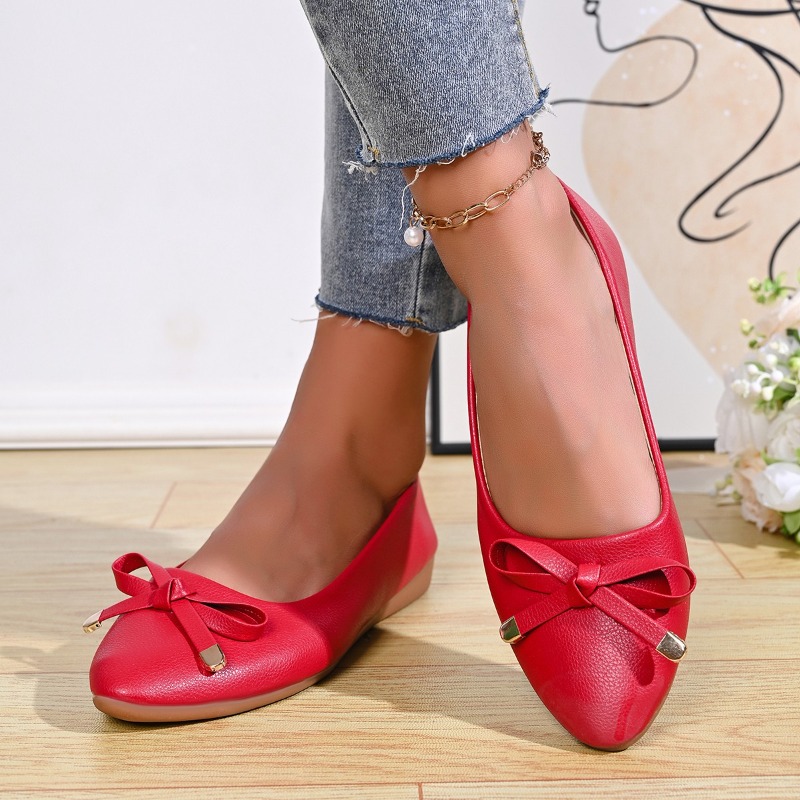 Flache Schleifenschuhe mit wei – Women Shoes Elegant Bewertung und Preis